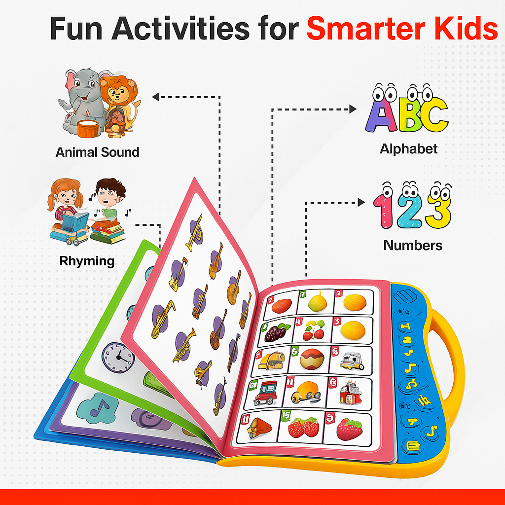 Cubbyjoy Learn & Play Interactive Book for Kids (Ages 3+)