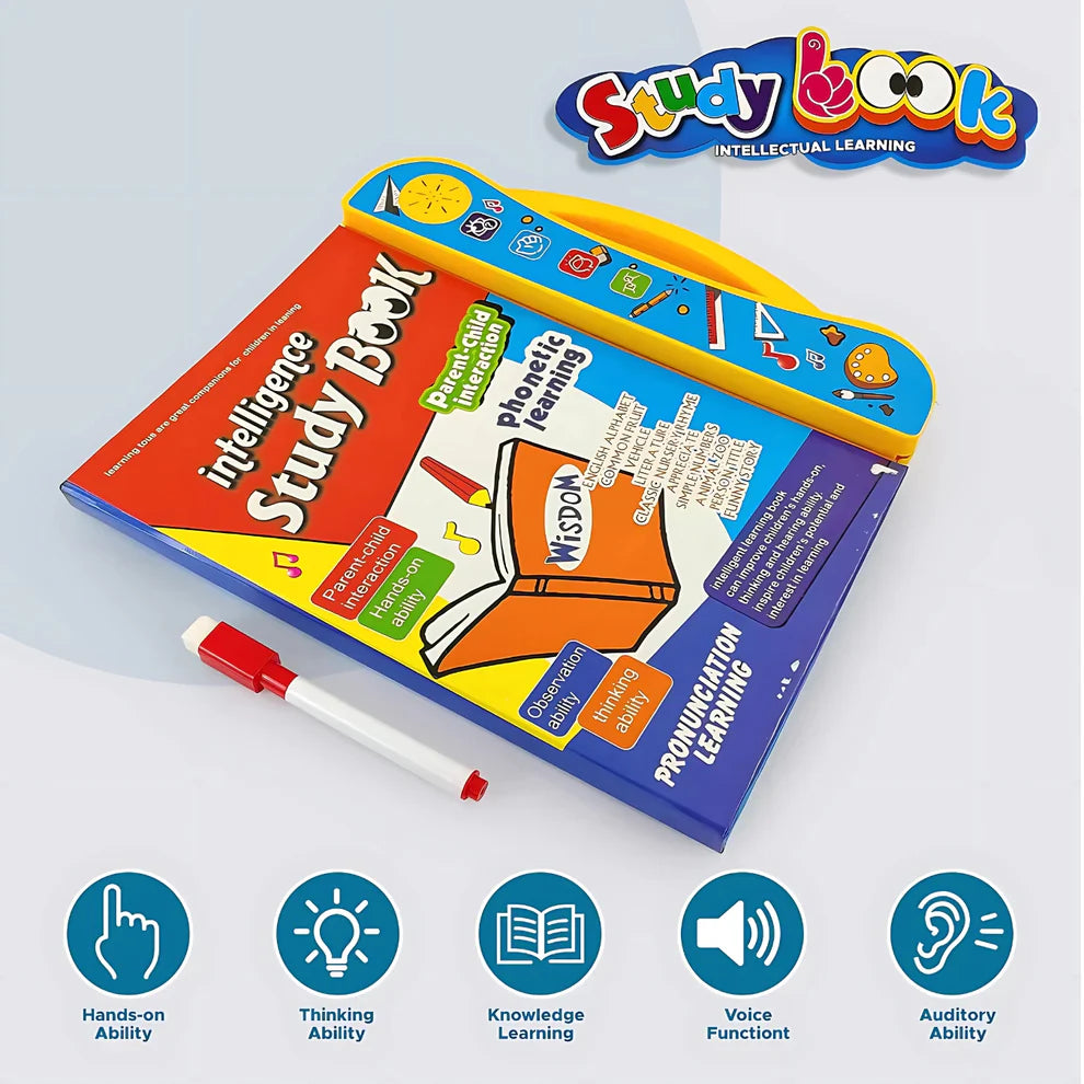 Cubbyjoy Learn & Play Interactive Book for Kids (Ages 3+)