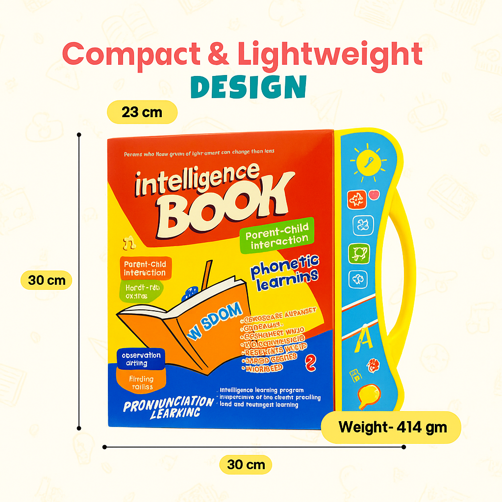 Cubbyjoy Learn & Play Interactive Book for Kids (Ages 3+)