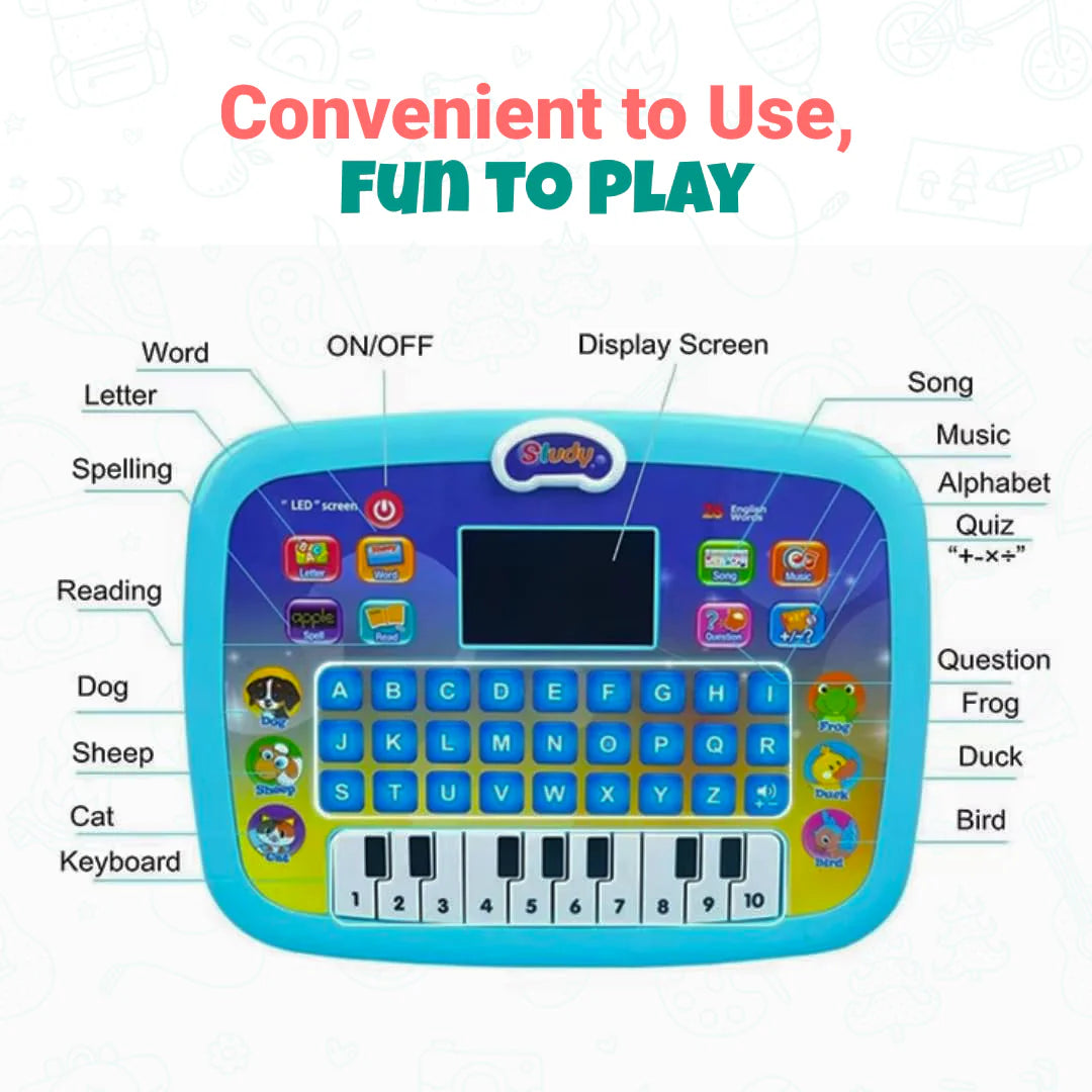 Cubbyjoy Educational Learning Kids Laptop – Fun, Music & Smart Learning for Growing Minds!