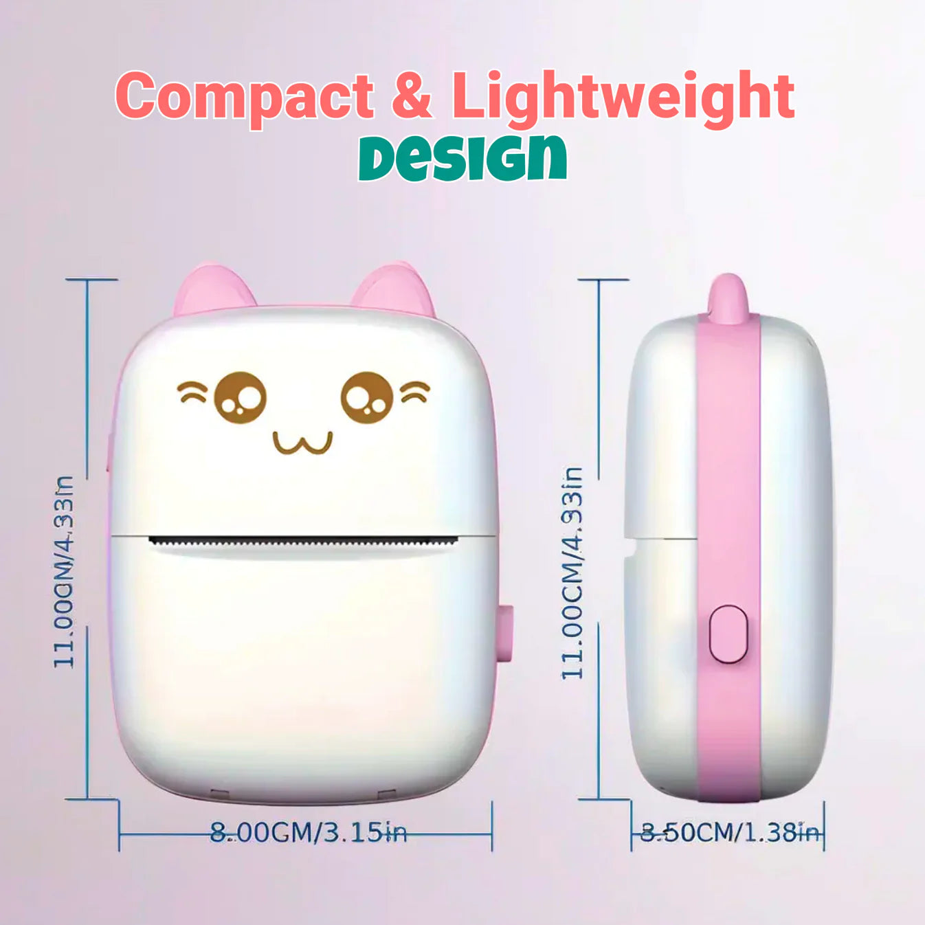 Cubbyjoy Bluetooth Thermal Printer – Ink-Free Label & Sticker Printer for Android & iOS